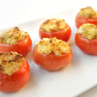 Tomates au four à la mozzarella et aux épices provençales